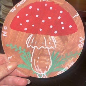 Hand Made Pendulum Board- Mushroom