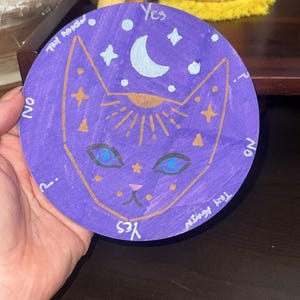 Tablero de péndulo hecho a mano - Gato Celestial