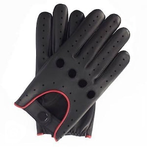 Handmade Men&#39;s Leather Driving Gloves - Stylish and Functional Gift for Him&quot; soft genuine leather and car driving gloves handmade mom gift