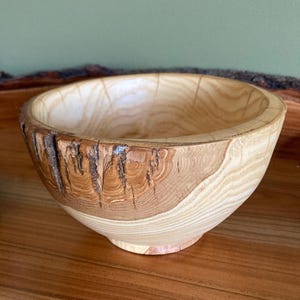 Ash live edge bowl
