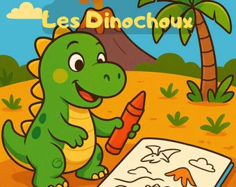 Dinosaur Coloring Book for Kids – 30 Printable PDF Pages – Les Dinochoux Creative Activities