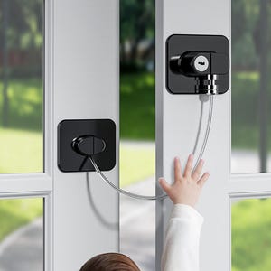 Solid Made Safety Fridge Lock, Adjustable Multifunctional Refrigerator Door Lock, Pet Proof Cable Lock for Kitchen, Home Protection with key