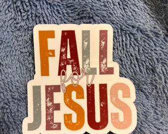 Tombez amoureux de Jésus | Sticker chrétien automne en vinyle
