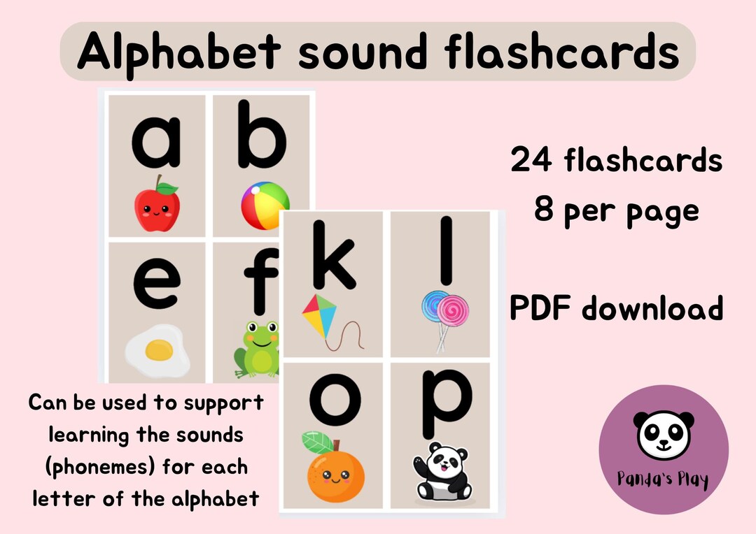 Alphabet Sound Cards- Downloadable PDF - Etsy