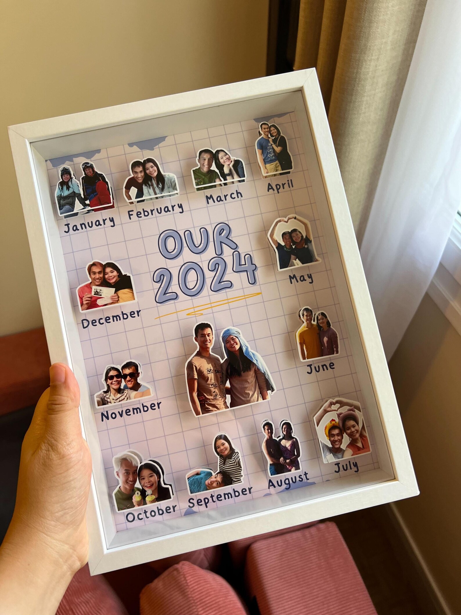 Personalized Couple 3D Floating Photo Memory Frame | Christmas ...