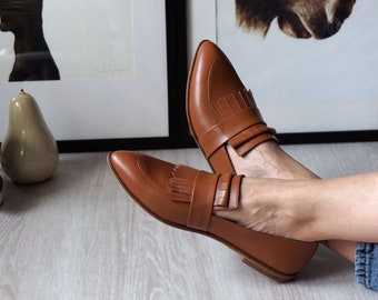 MONROE LOAFER, Flat Shoes, New Season, Babette, Leather Slippers, Unique Shoes, Designer Shoes, Handmade, Custom Colours, Women Shoes
