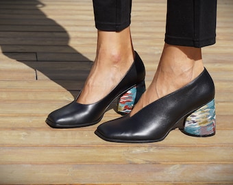 GINA  - Black- FREE SHIPPING Handmade Shoes with Winter Collection 2023-2024