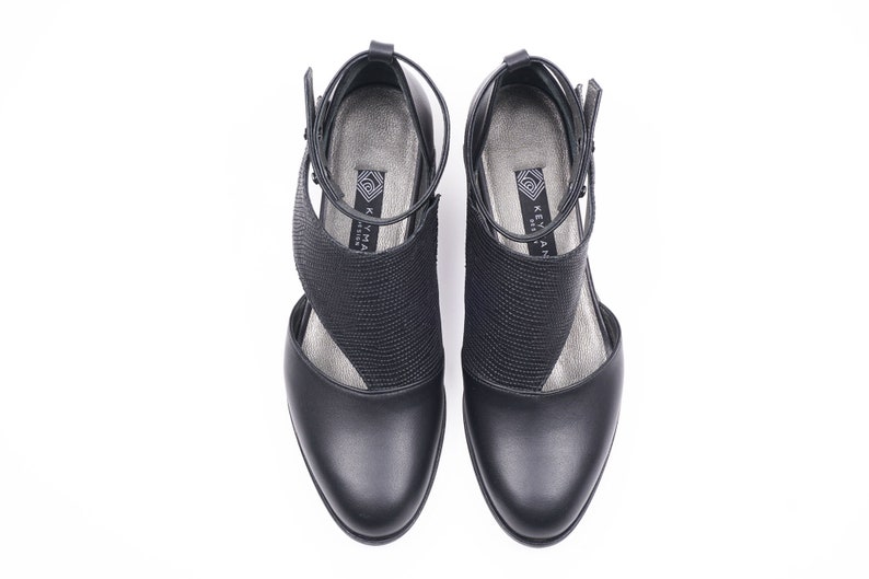 THERA BLACK Handmade Leather Women Flat Shoes 2023 Summer Collection FREE Shipping image 6