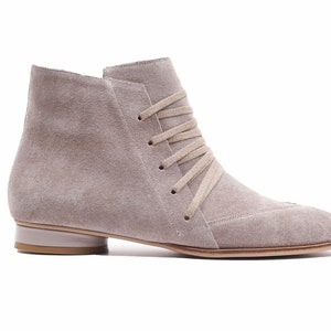 ALEXA Flat Boot - Suede - FREE SHIPPING - Handmade Leather Women Boots 2022/2023 Winter Collection