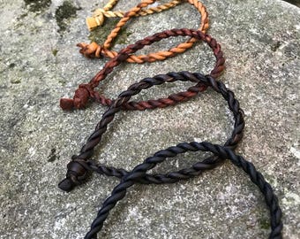Men's- Corded Deerskin Bracelet