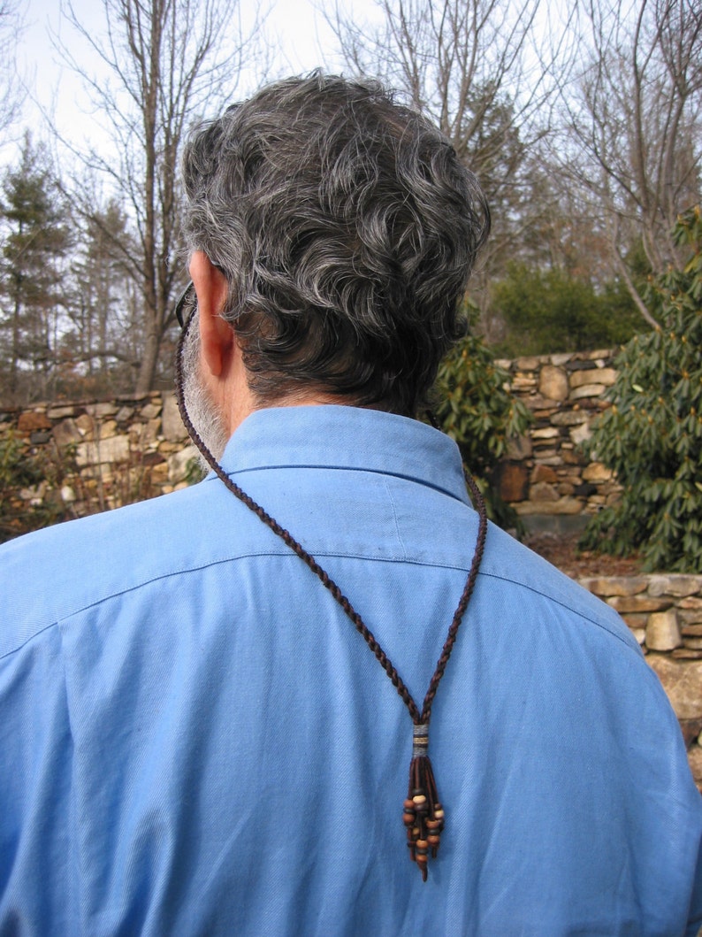 Corded Deerskin Eyeglasses Lanyards With Glass and Bone Beads, Leather Glasses Lanyard