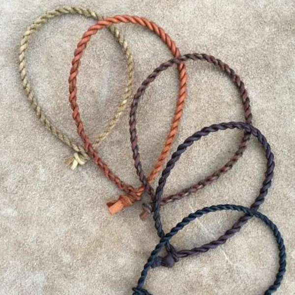 XL or Anklet- Corded Deerskin Bracelet