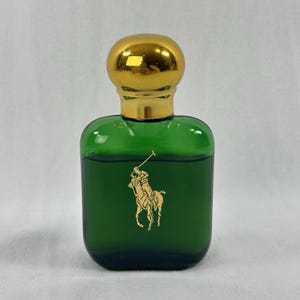 Loción para después del afeitado POLO Green vintage, botella llena al 80 % de su capacidad, Ralph Lauren SPLASH, 1.5 oz