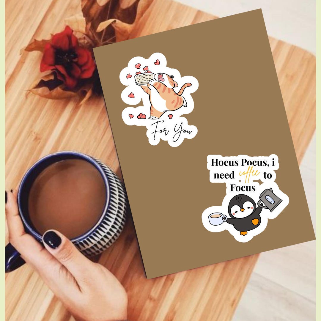 40 Cute Funny Quote Stickers | Aesthetic Cartoon Sticker Pack ...