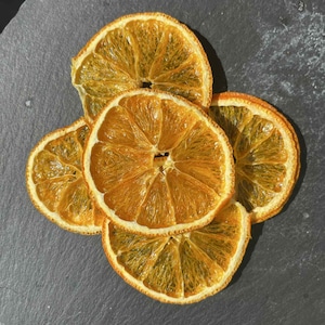 Gedroogde sinaasappelschijfjes | Natuurlijke gedehydrateerde citrusvruchten voor thee, cocktails, ambachten en decoratie | Oranje velgen: geen toevoegingen.