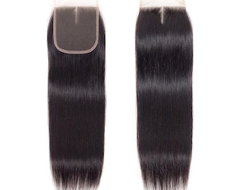 HD 4x4 Straight Closure | Virgin Human Hair | Transparent Lace | Seamless, Natural-Looking Finish | Lace front replacement | Hair loss