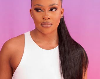 Paquetes de cabello virgen liso / Cabello humano brasileño / Aspecto natural y completo / Perfecto para coser o hacer pelucas / Cabello para instalación de tejido