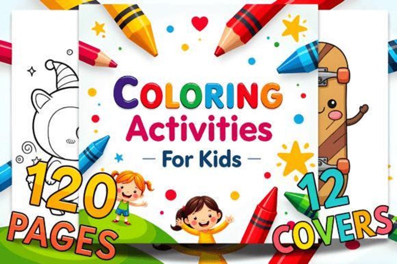 Kids Activity & Coloring Book Pages | Preschool Learning Activities ...