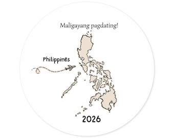 Philippines Travel Convention 2026 Round Sticker, Maligayang pagdating Welcome, Filipino Souvenir