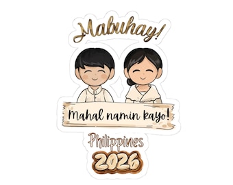 Philippines Travel Convention 2026 Sticker, Mahal Namin Kayo Filipino Gift, Traditional Barong Filipiana
