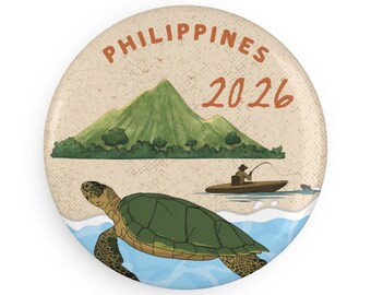 Philippines Convention 2026 Souvenir Button Magnet, Island Vacation Refrigerator Decor