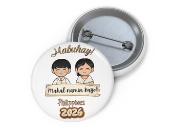 Philippines Travel Convention 2026 Badge, Mahal Namin Kayo Filipino Gift, Traditional Barong Filipiana Design