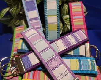 Stripey Wristlet/Key Fob