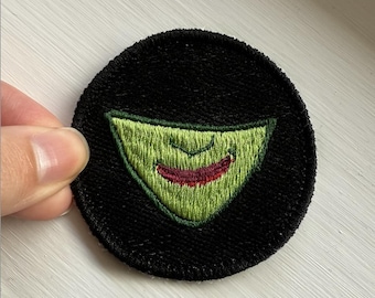 Wicked Musical Embroidered Patch: Elphaba Green Witch Iron-On Badge