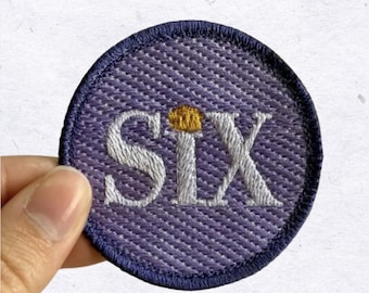 Six The Musical Embroidered Patch: Broadway West End Iron-On Badge