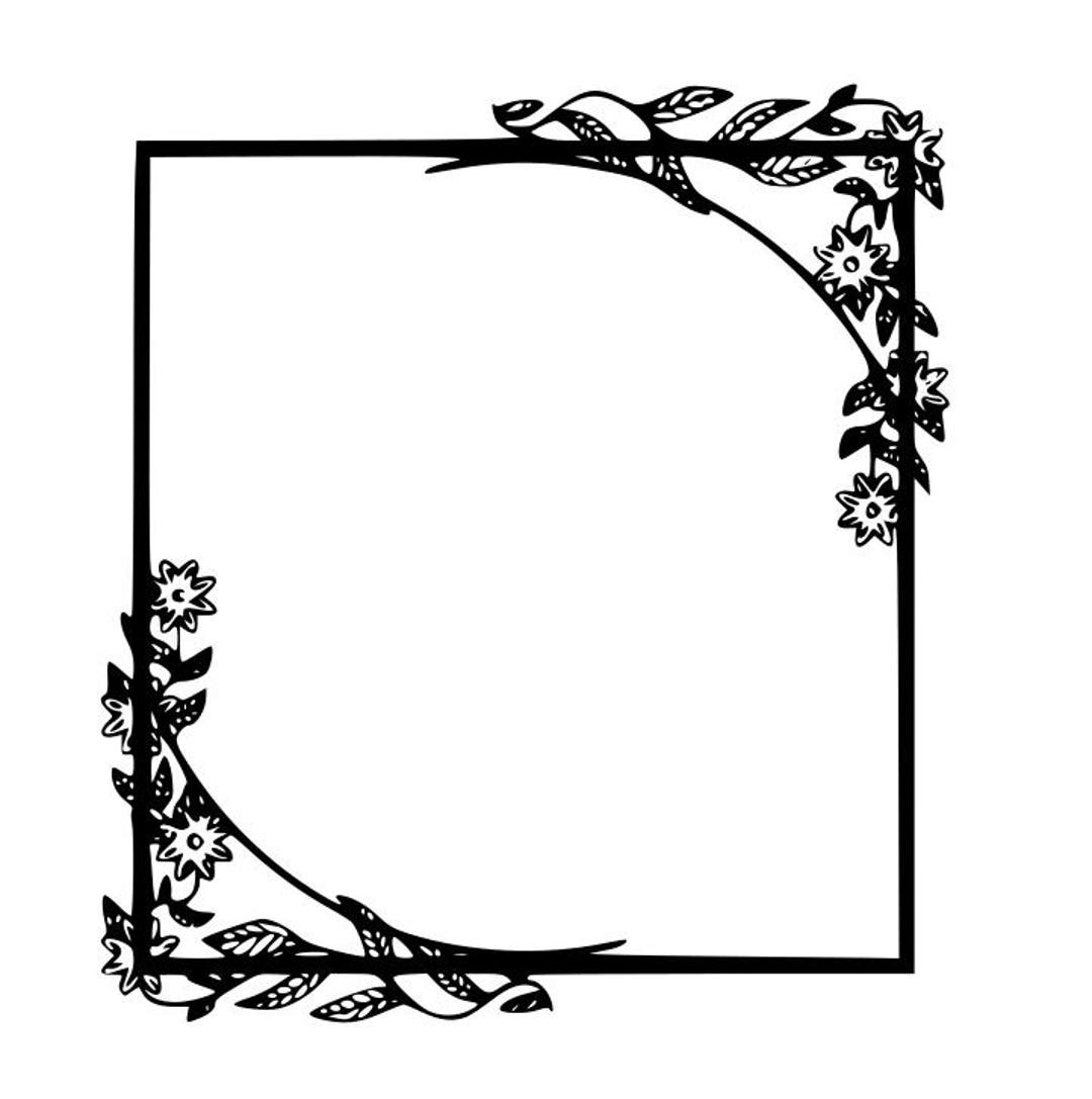 Vine Border SVG File - Etsy