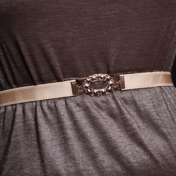 Wedding belt - Nude Waist Belt - Bridal Belt - Bridesmaids Belt - Rose Gold belt - Bridal Accessories - Nude Belt - Elastic Belt