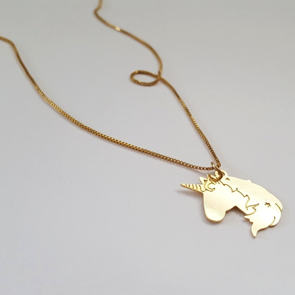 Gold Unicorn Necklace Unicorn Charm Unicorn Jewelry Holiday Etsy Israel