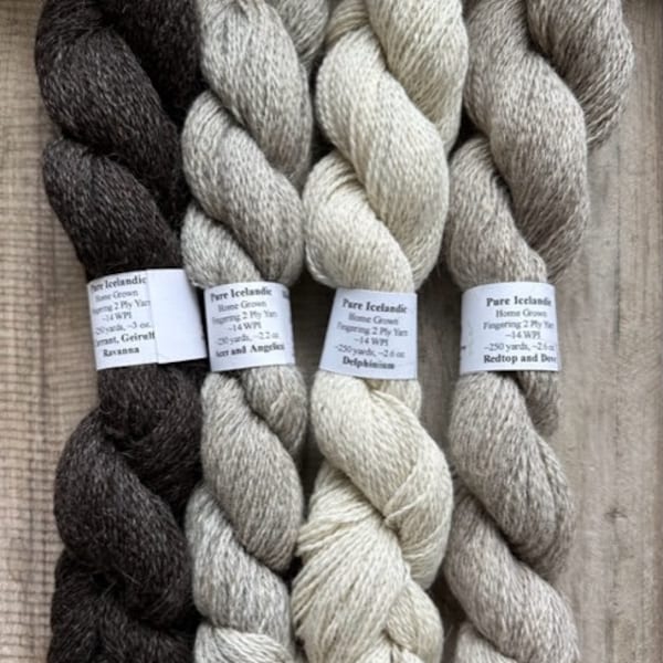 Pure Icelandic Fingering Weight Yarn | Home Grown Icelandic Yarn | Natural Icelandic Yarn |