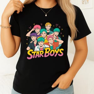 Saja Boys Kpop Demon Hunters T-Shirt, Kpop Boy Band Shirt, Anime Manga Style Tee, Demon Hunter Merch, Kpop Fan Gift Shirt Unisex