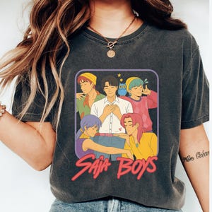 Demon Hunters Saja Boys Kpop T-Shirt Anime Manga Style Tee Kpop Boy Band Graphic Shirt Demon Hunter Merch Korean Fan Gift Top