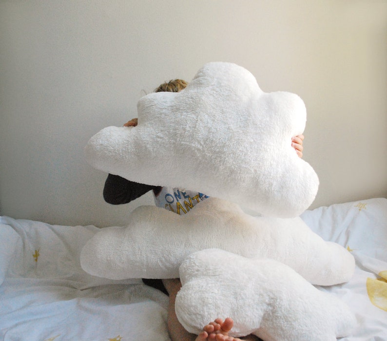 White Fluffy Cloud Pillows Set of 3 Clouds Nursery Etsy