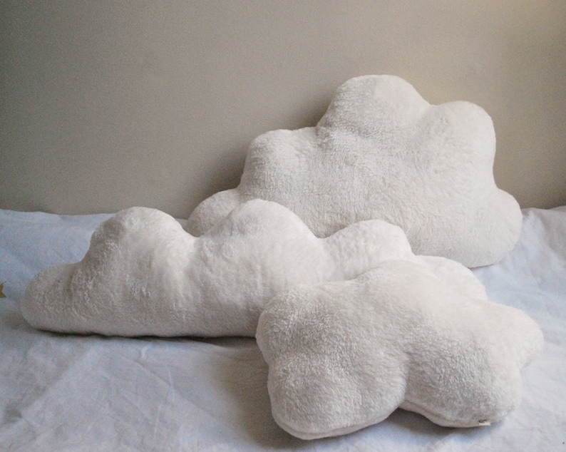 White Fluffy Cloud Pillows Set of 3 Clouds Nursery Etsy