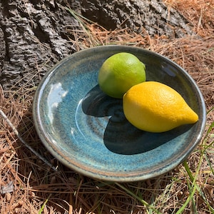 Pottery - Hand Thrown Stoneware Shallow Bowl