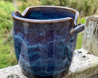 Pottery- Hand Thrown Stoneware Wine Bottle Chiller or Utensil Holder