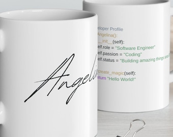 Personalized Python Code Mug | Software Engineer Gift