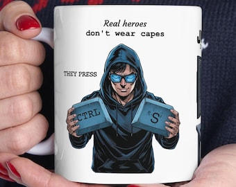 パーソナライズされたプログラマーマグ、Ctrl+S | Cmd+S 保存、カスタムプログラマーギフト