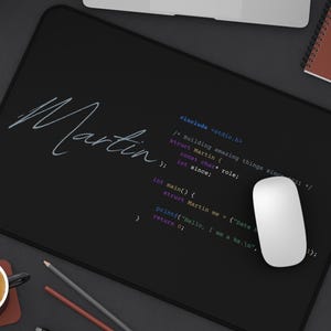 Alfombrilla de escritorio para programación en C / Alfombrilla de ratón retro para programador