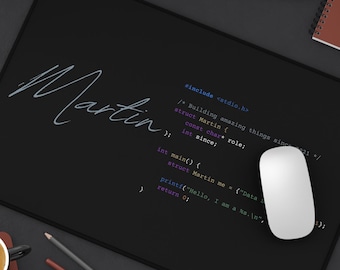 C Programming Desk Mat | Retro Coder Mousepad