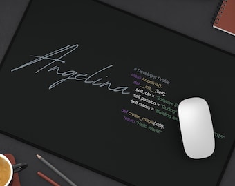 Python Code Desk Mat | Large Programmer Workspace Decor