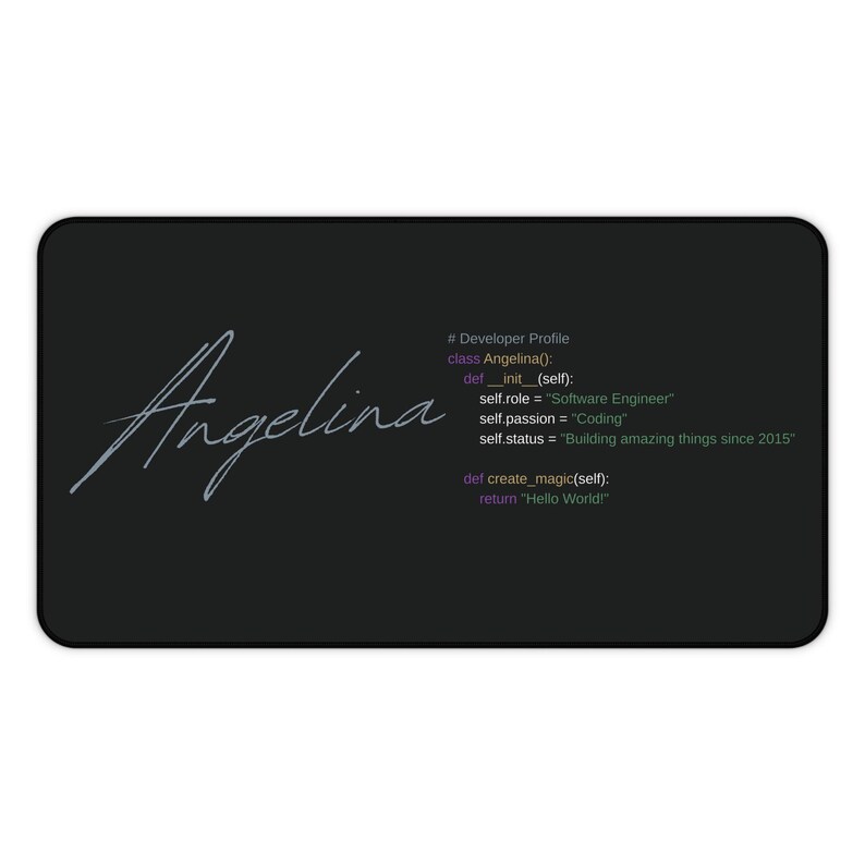 Python Code Desk Mat | Large Programmer Workspace Decor image 3
