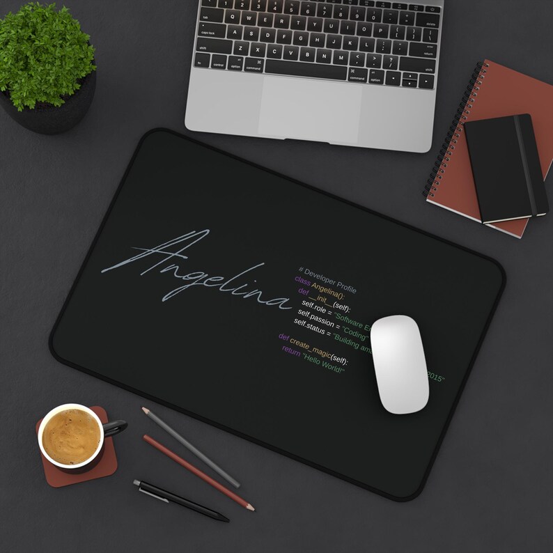 Python Code Desk Mat | Large Programmer Workspace Decor image 1