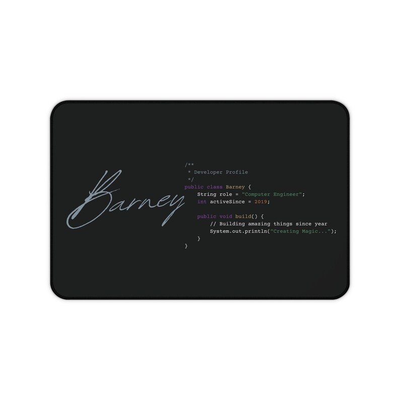 Tapis de bureau pour développeur Java | Tapis de souris avec code, décoration orientée objet image 2
