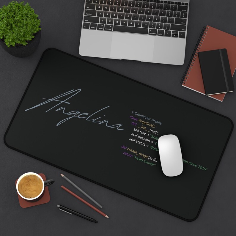 Python Code Desk Mat | Large Programmer Workspace Decor image 7
