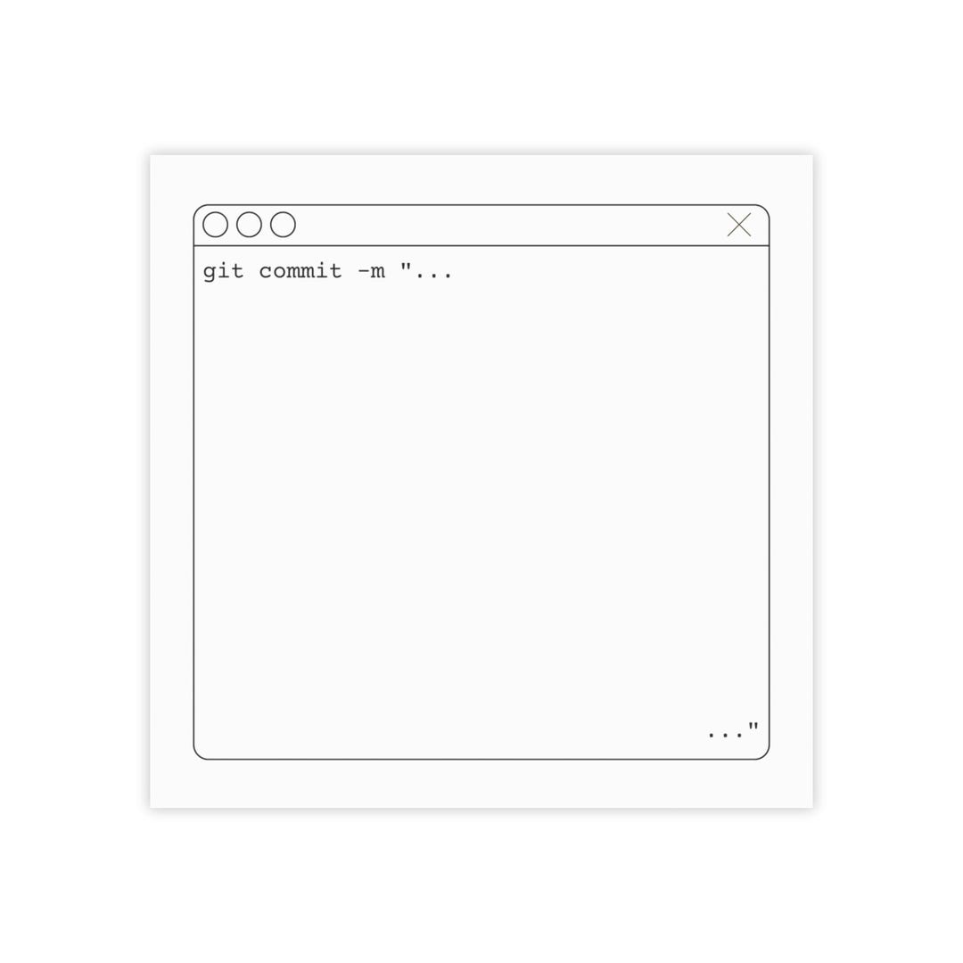 Git Commit Sticky Notes | Minimalist Terminal Window, Programmer ...