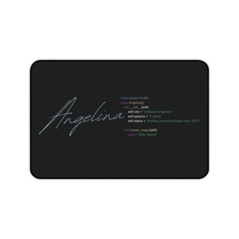 Python Code Desk Mat | Large Programmer Workspace Decor image 2